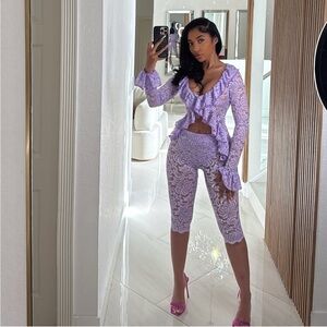 Chic Lavender Lace Set